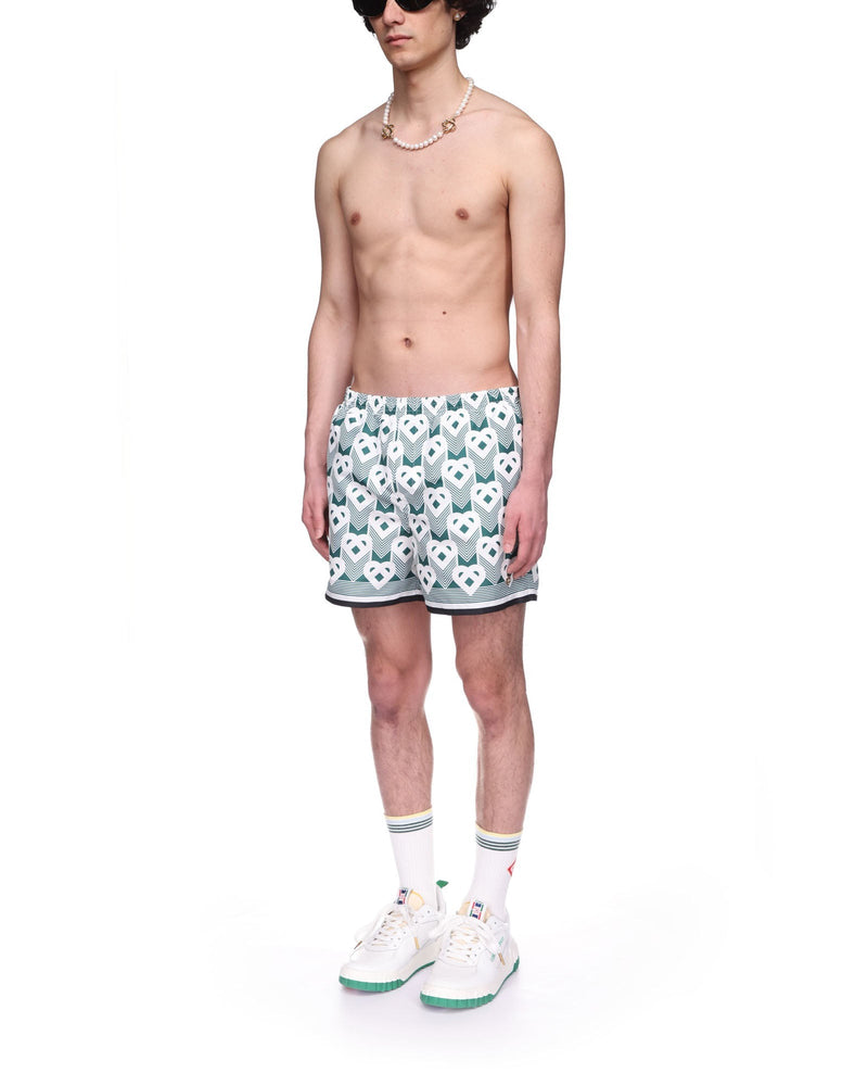 Heart Monogram Swim Trunks