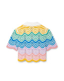 Gradient Wave Crochet Top