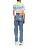 Gradient Wave Crochet Top