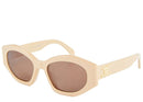Celine Triomphe 08 Cat Eye Sunglasses Beige