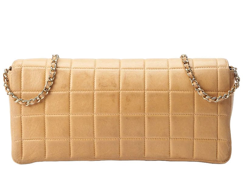 Chanel Chocolate Bar Bag Beige Leather