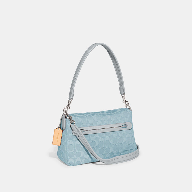 Soft Tabby Shoulder Bag In Signature Denim