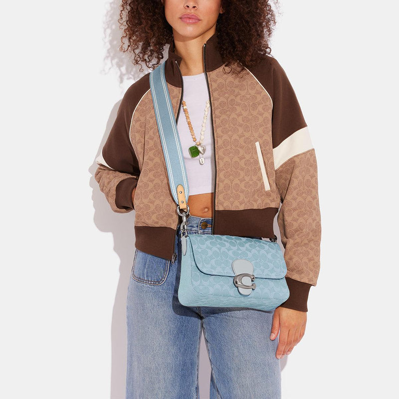 Soft Tabby Shoulder Bag In Signature Denim