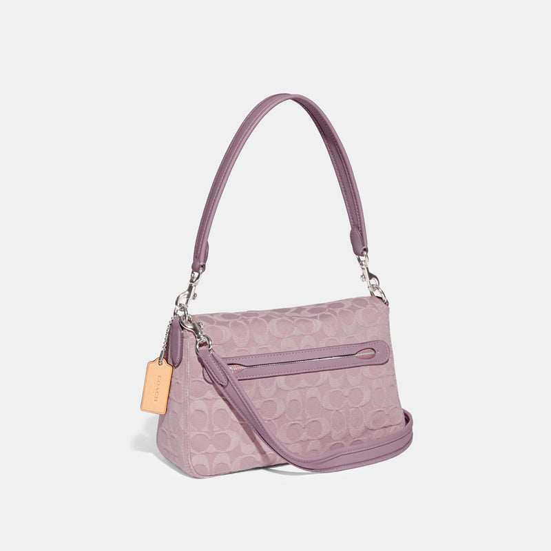 Soft Tabby Shoulder Bag In Signature Denim