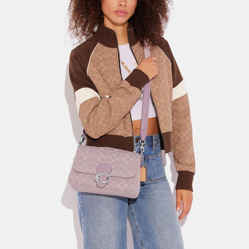 Soft Tabby Shoulder Bag In Signature Denim