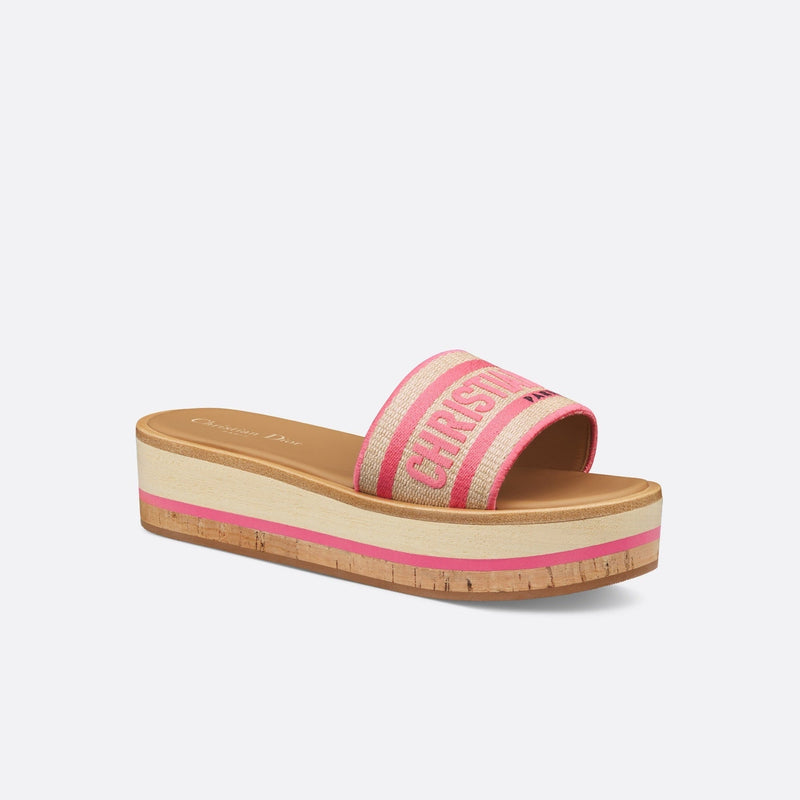 Dior - Dway Platform Slide Natural Rose
