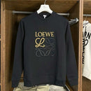 Loewe - Pull en coton monogramme en relief Noir et Jaune