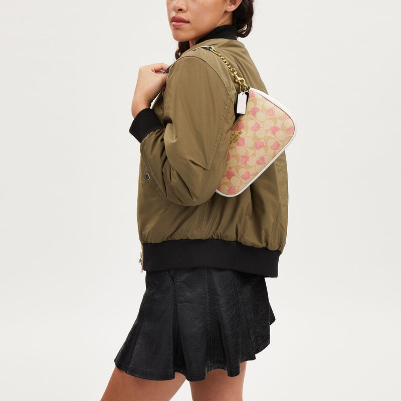 Teri Shoulder Bag In Signature Canvas With Heart Print