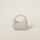 Miumiu - Wander matelassé nappa leather hobo bag White