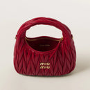Miumiu - Wander matelassé nappa leather hobo bag red