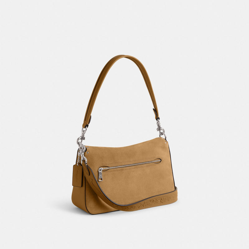 Soft Tabby Shoulder Bag With Rivets And Tooling