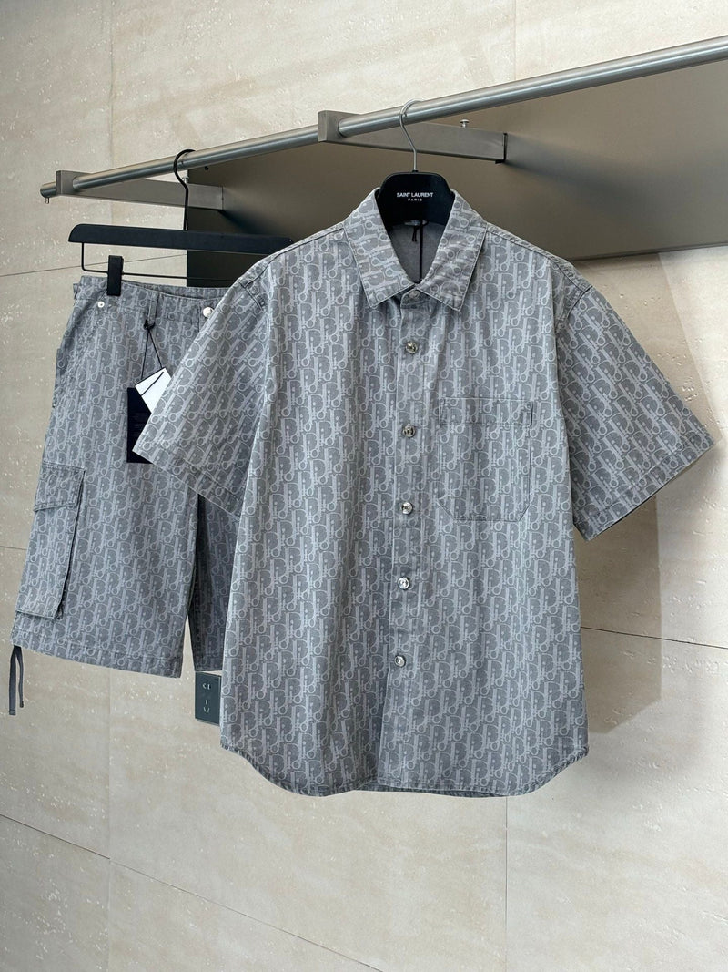 Dior - Ensemble SHORT + CHEMISE en Denim Gris