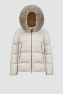 Moncler - Doudoune courte a capuche Laichefur Moncler Blanc F