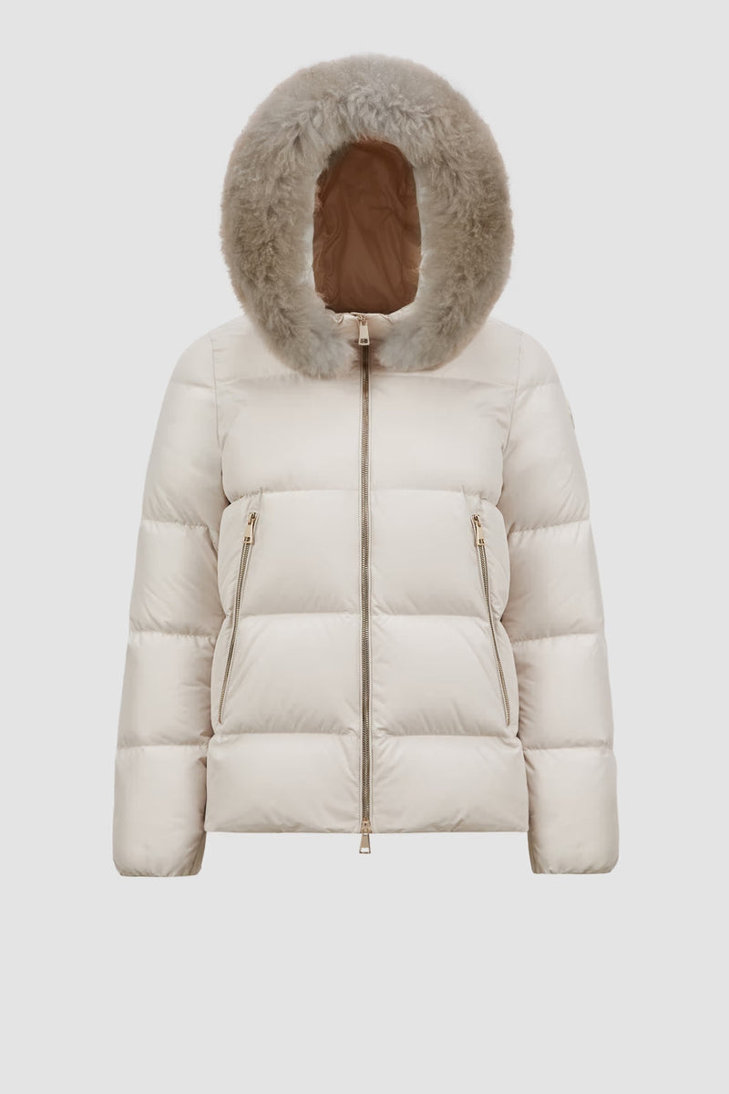Moncler - Doudoune courte a capuche Laichefur Moncler Blanc F