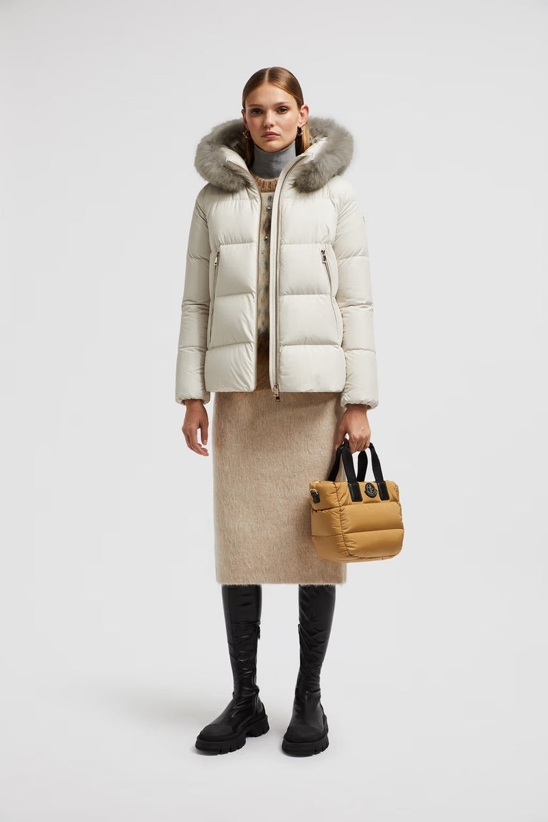 Moncler - Doudoune courte a capuche Laichefur Moncler Blanc F