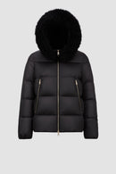Moncler - Doudoune courte a capuche Laichefur Moncler Noir F