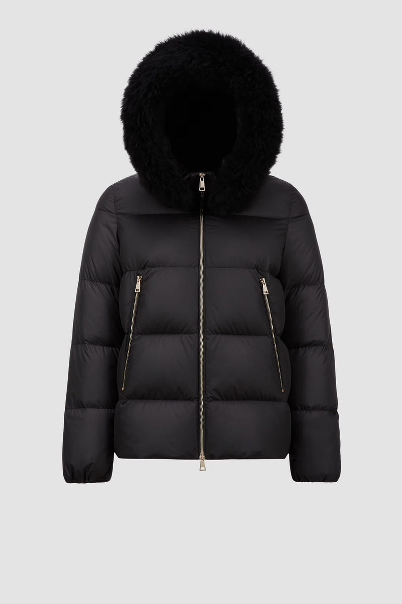 Moncler - Doudoune courte a capuche Laichefur Moncler Noir F
