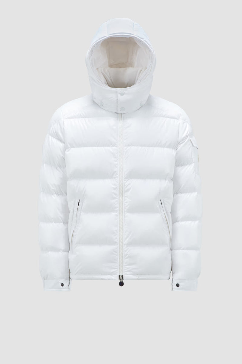 Moncler - Doudoune courte à capuche Moncler Maya Blanc