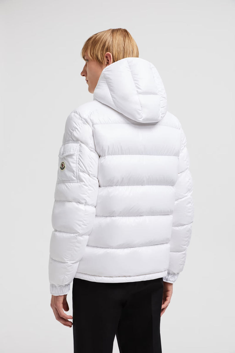 Moncler - Doudoune courte à capuche Moncler Maya Blanc