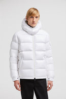Moncler - Doudoune courte à capuche Moncler Maya Blanc