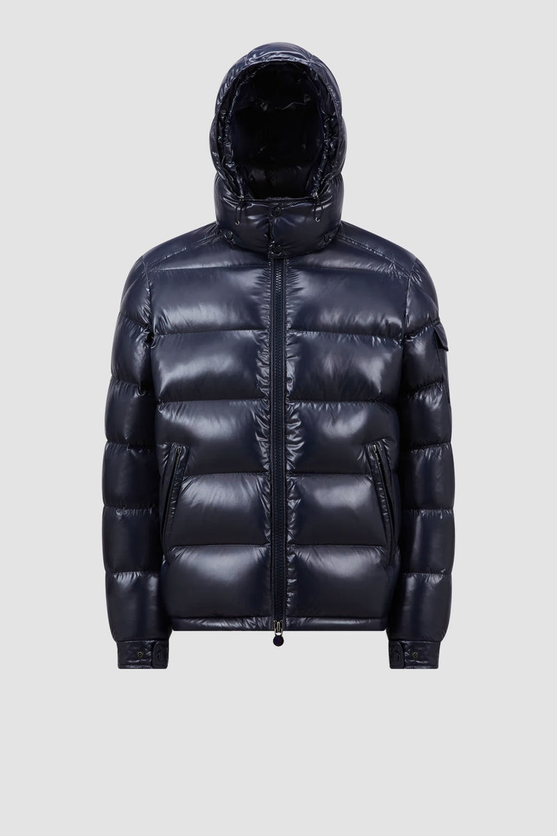 Moncler - Doudoune courte à capuche Moncler Maya Bleu nuit