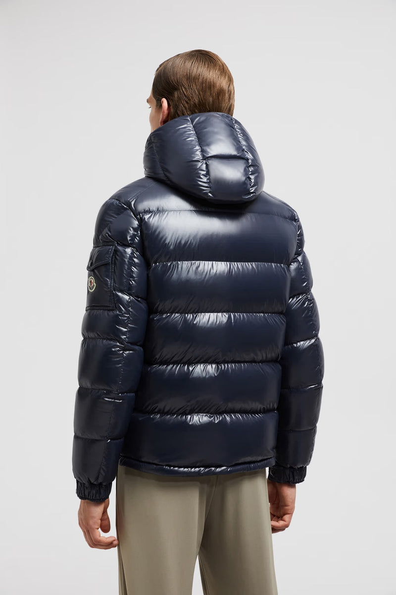 Moncler - Doudoune courte à capuche Moncler Maya Bleu nuit