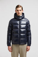 Moncler - Doudoune courte à capuche Moncler Maya Bleu nuit