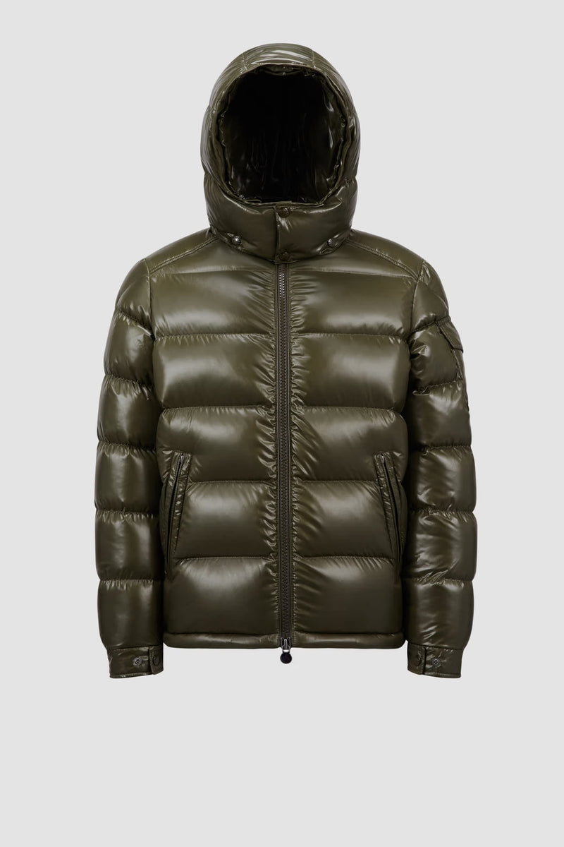 Moncler - Doudoune courte à capuche Moncler Maya Vert olive