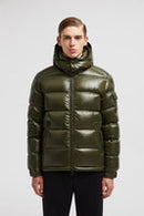 Moncler - Doudoune courte à capuche Moncler Maya Vert olive