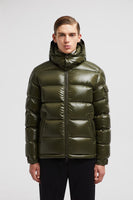 Moncler - Doudoune courte à capuche Moncler Maya Vert olive