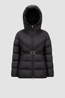 Moncler - Doudoune courte Brosse à capuche et matelassage diagonal Moncler Noir F