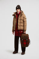 Moncler - Doudoune courte en flanelle Vezere Moncler Marron claire