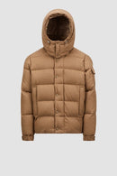 Moncler - Doudoune courte en flanelle Vezere Moncler Marron claire