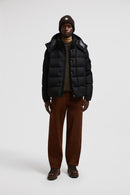 Moncler - Doudoune courte en flanelle Vezere Moncler Noir