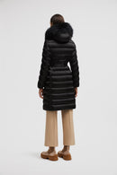 Moncler - Doudoune longue a capuche en sherling Leersie Noir