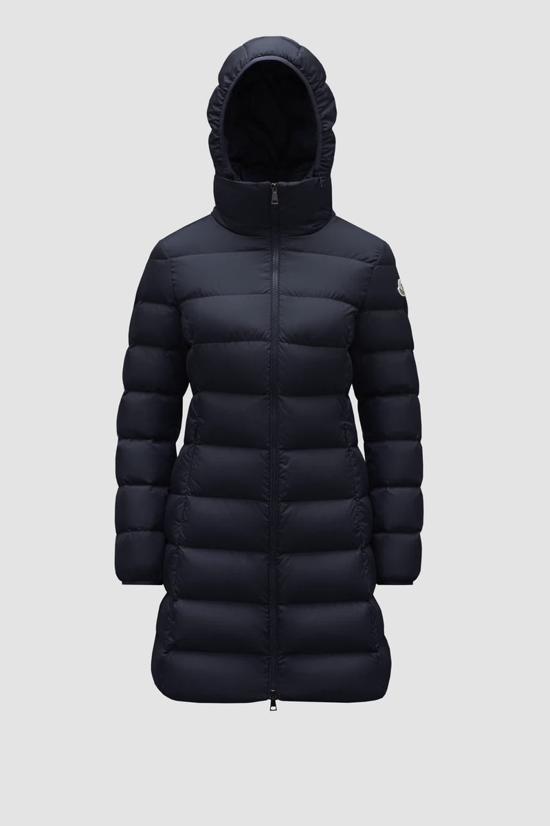 Moncler - Doudoune longue à capuche Gie Moncler Bleu nuit