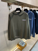 Balenciaga - Sweat à capuche en coton logo Balenciaga Vert Kaki