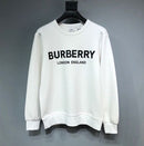 Burberry - Pull en coton logo Burberry Noir / Blanc