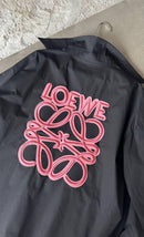 Loewe - Chemise longue Noir monogramme en relief Rose
