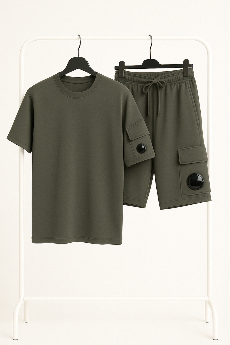 Ensemble C.P. Vert Kaki - T-Shirt & Short