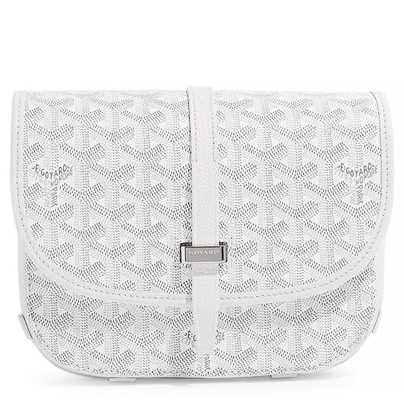 Goyard Goyardine Belvedere II White PM Messenger Bag