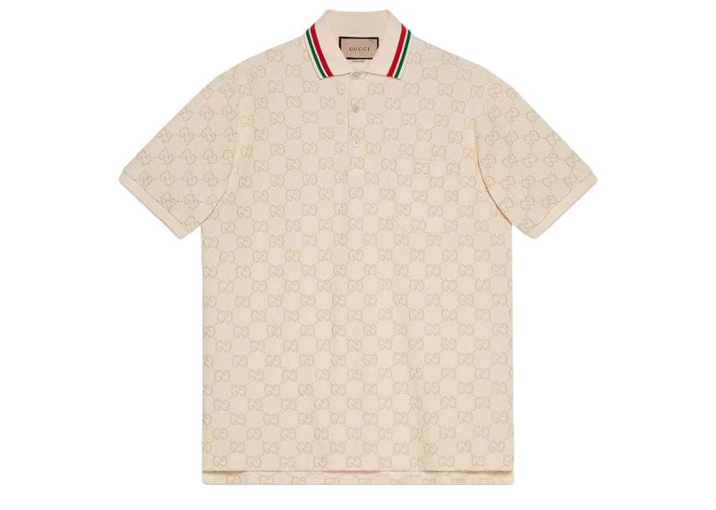 Gucci - GG Cotton Piquet Polo Ivory