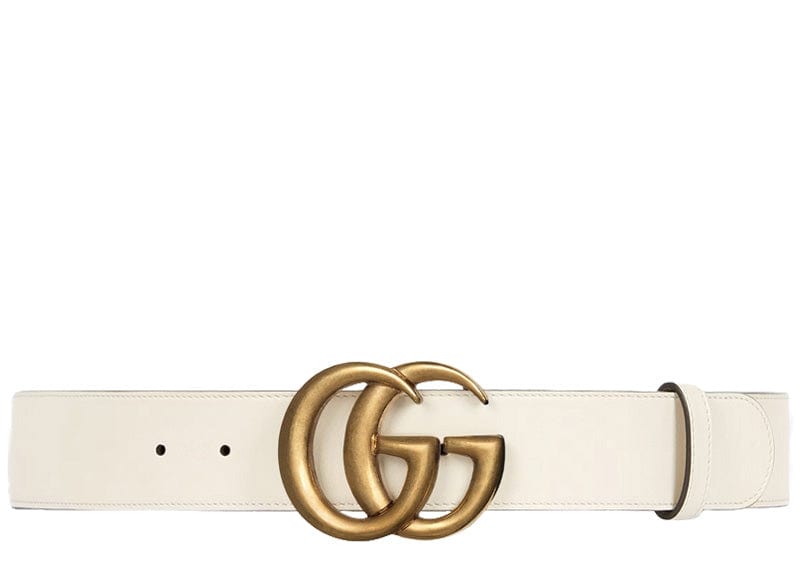 Gucci - Ceinture Marmont Buckle Leather Blanc