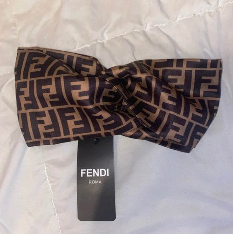 Fendi - Bandeau monogramme FF Marron