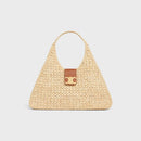 C­eli­ne - Classic Panier Cabas Triangle Raffia Calfskin