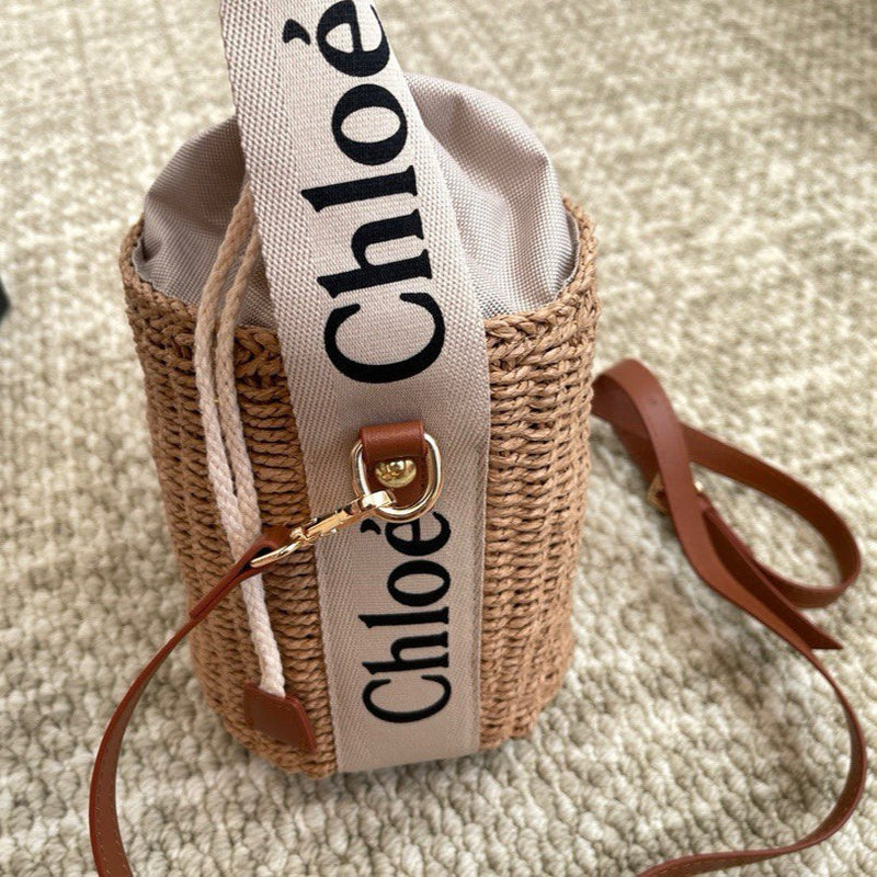 Chloé - Small Woody basket in natural fibers