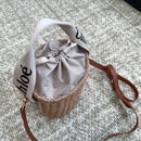 Chloé - Small Woody basket in natural fibers