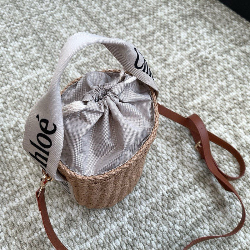 Chloé - Small Woody basket in natural fibers
