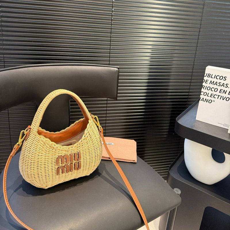 Miumiu - Wander wicker hobo bag