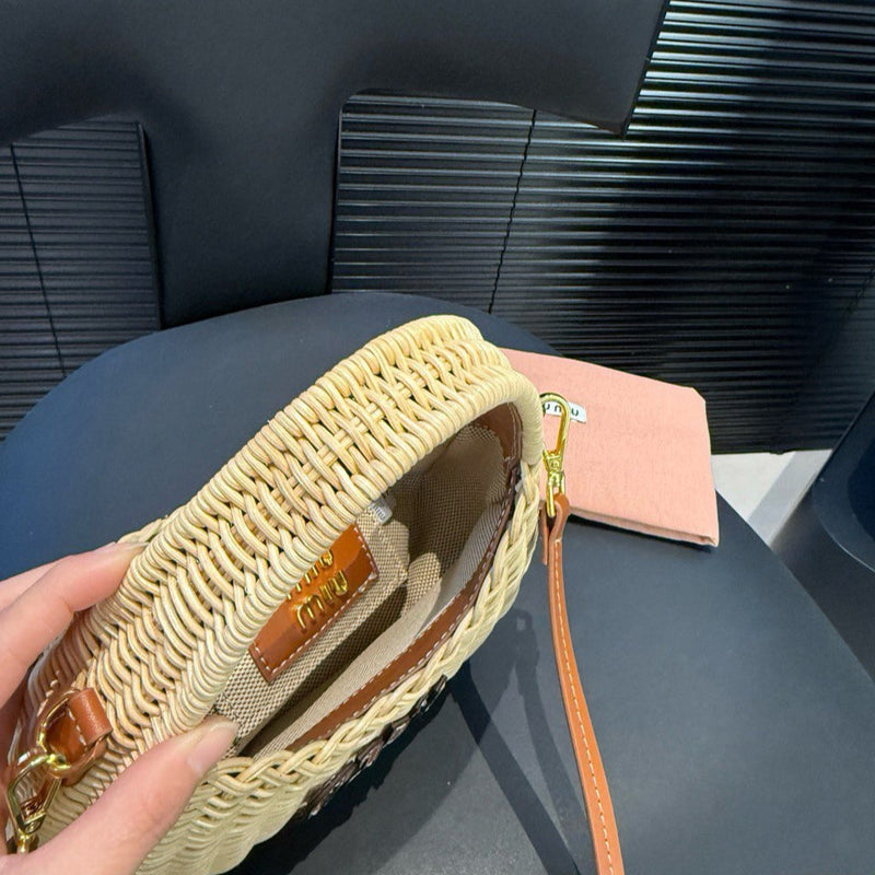 Miumiu - Wander wicker hobo bag